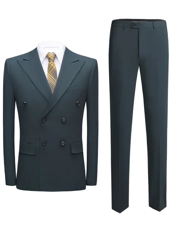 Trendy Jeans Men's Slim Fit Business Two Piece Suit