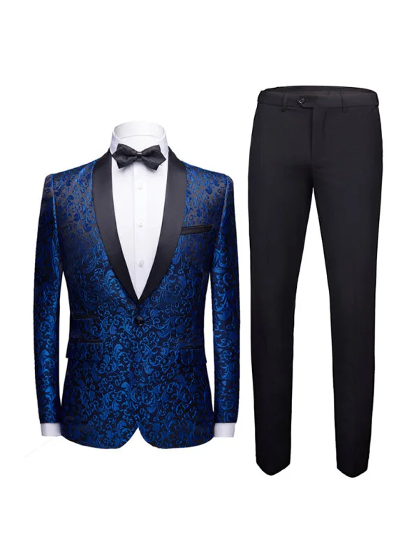 Modern Footwear Men's Slim Fit Business Two Piece Suit