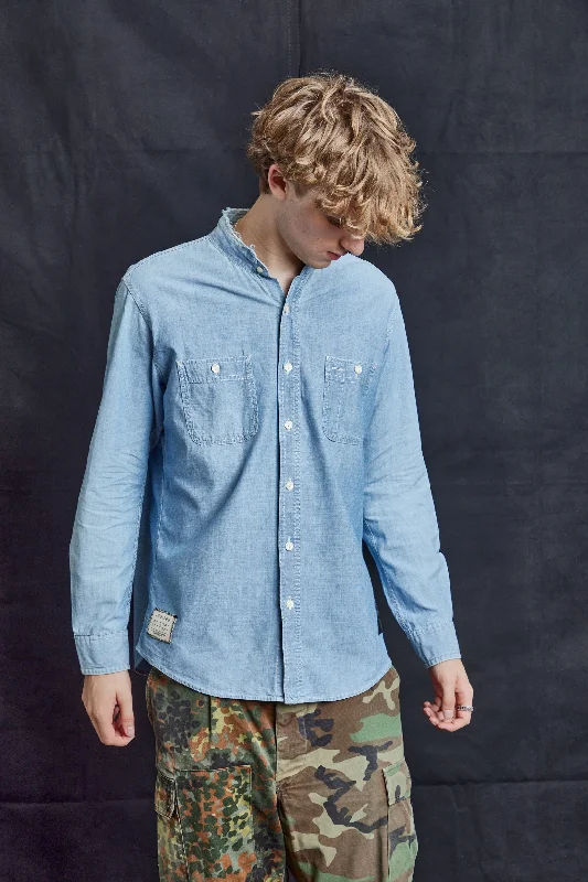 Modern Pants Baby Blue Cut Collar Shirt