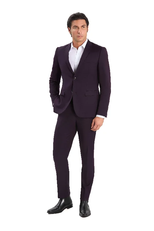 Everyday Jackets Plum Purple 2 Button Suit