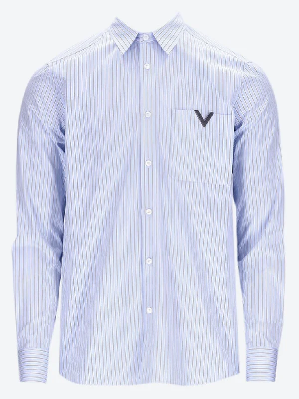 Smart Footwear V detail long sleeve shirt